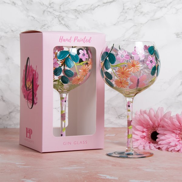 BUTTERFLY GARDEN GIN GLASS