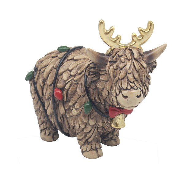 XMAS HIGHLAND COW STANDING