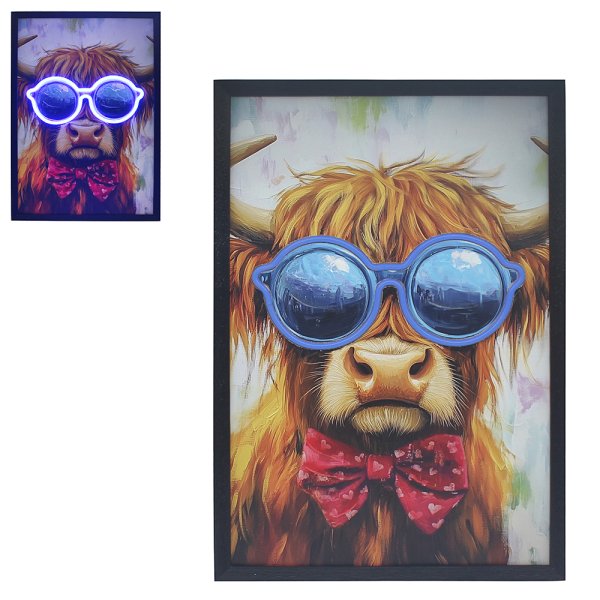 LED PAINTING-HIGHLAND COW