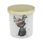 XMAS BUG ART KITTEN CANDLE