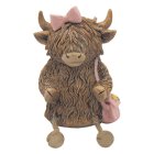 HIGHLAND COW PINK BOW & BAG