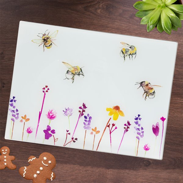 BUSY BEES GLASS CUTTING BOARD