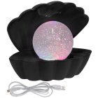 SEASHELL GLITTER LAMP BLACK