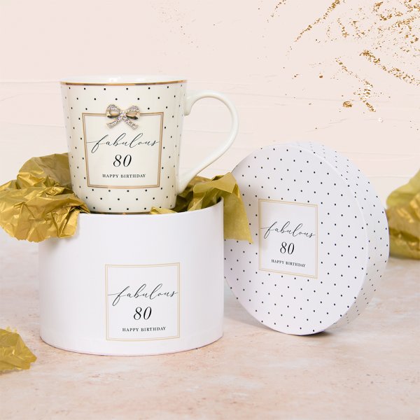 HAPPY 80TH BIRTHDAY MUG