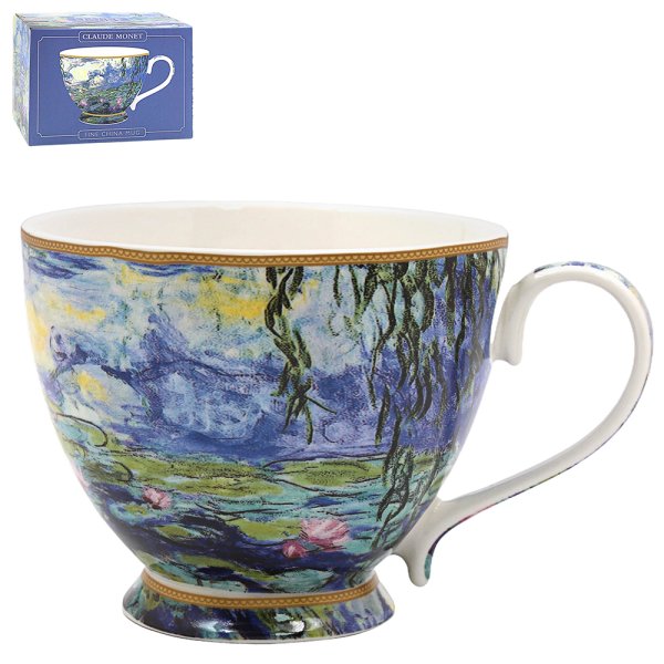 MONET FOOTED MUG WATERLILLIES