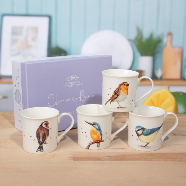 BRITISH BIRDS MUGS SET 4