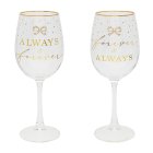 FOREVER & ALWAYS WINE GLASSES