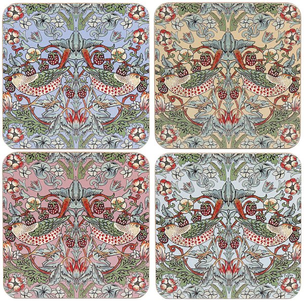 STRAWBERRY THIEF COASTERS SET4