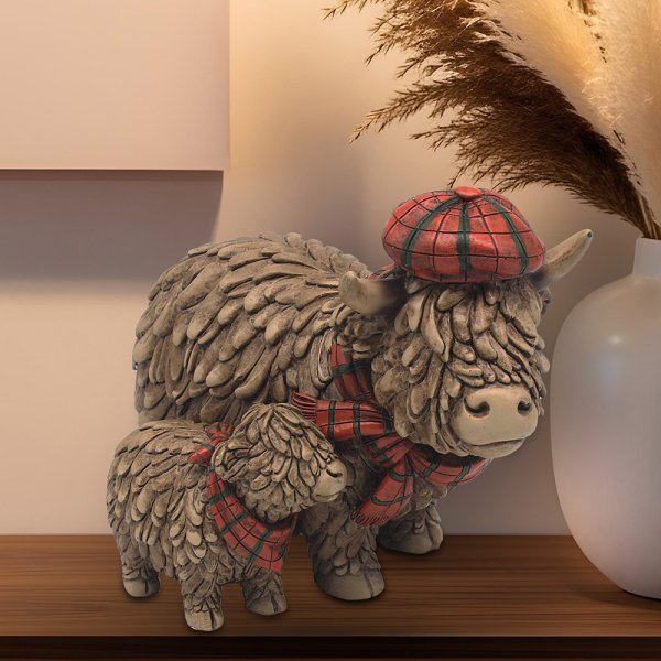 HUGHIE HIGHLAND COWS TARTAN