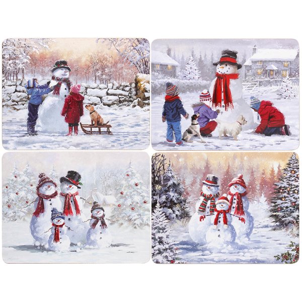 SNOWMAN PLACEMATS 4 SET 4 ASST