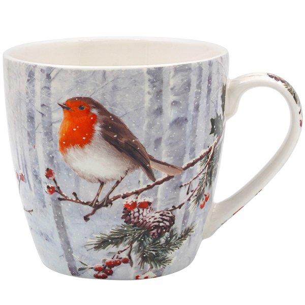 CHRISTMAS ROBINS BREAKFAST MUG
