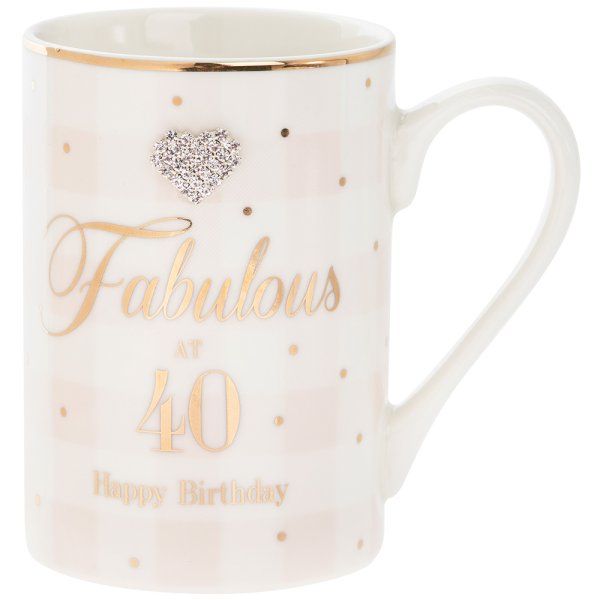 MAD DOTS 40TH BDAY MUG