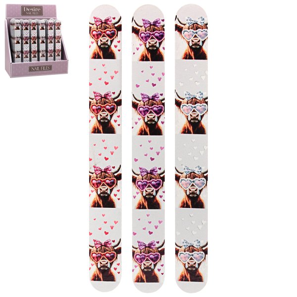 HIGHLAND COW NAIL FILE 3 ASST