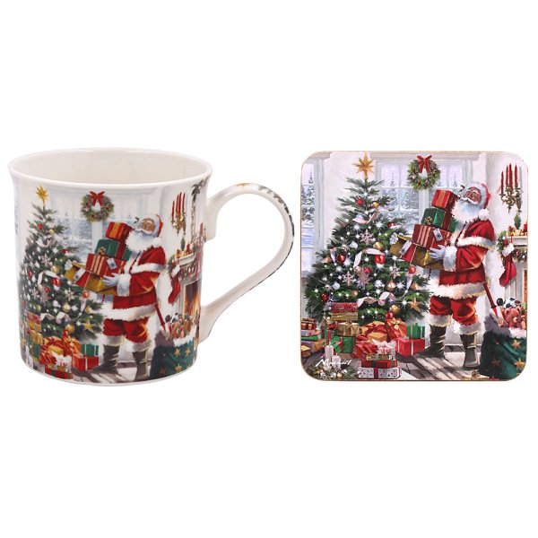 SANTA MUG & COASTER