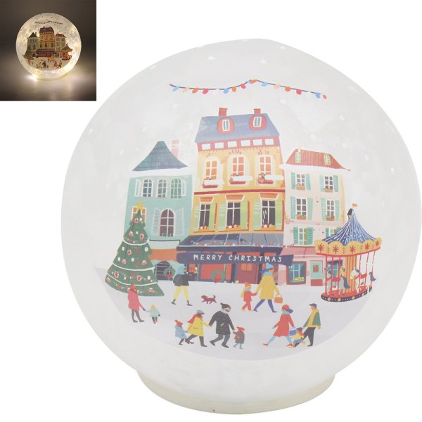 XMAS RED TINSELTOWN FROST BALL