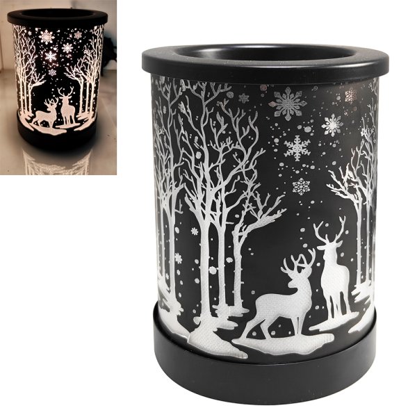 XMAS REINDEER AROMA LAMP BLK