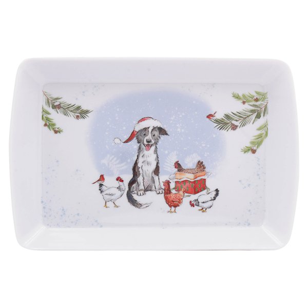 DOG WITH HENS TRAY SMALL