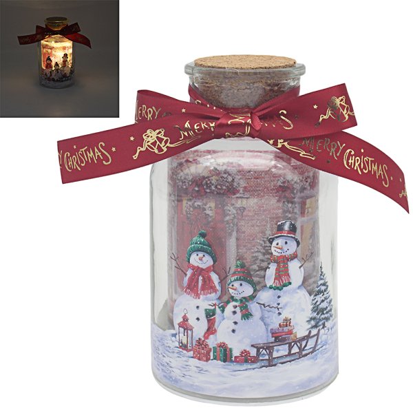 SNOWMEN LED BOTTLE WITH ROTARY