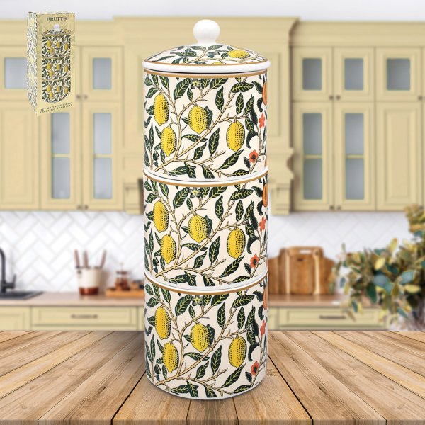 FRUITS STACKING COVERED JAR S3