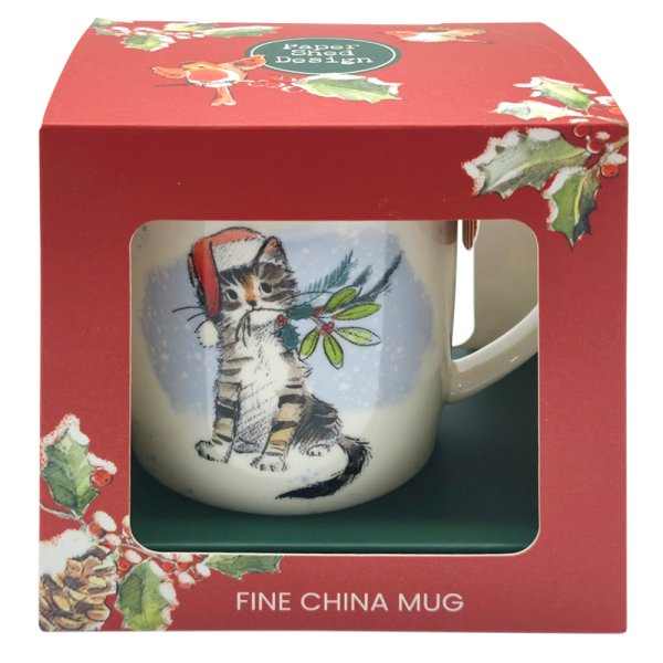 CAT WITH BERRIES MUG