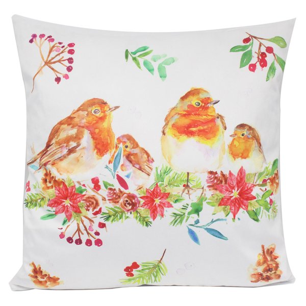 WINTER ROBINS CUSHION