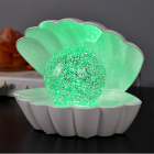 SEASHELL GLITTER LAMP WHITE