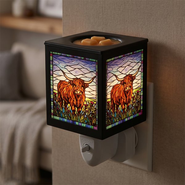 STAINED GLASS PLUG IN HIGHCOW