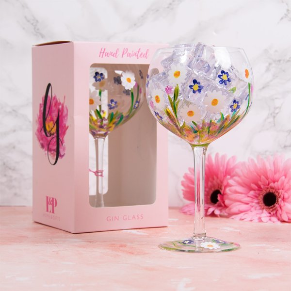 DAINTY DAISIES GIN GLASS