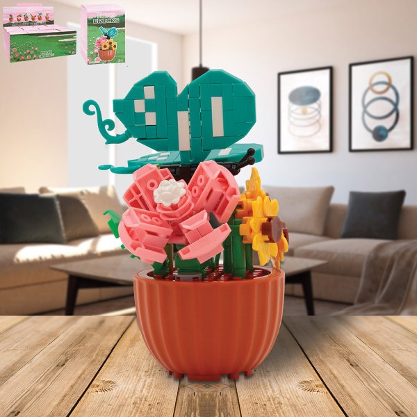 MINIBRICKS FLOWER WITH BUTTFLY