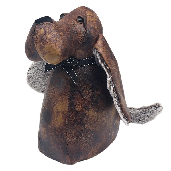 FAUX LEATHER DACHSHUND DOORSTO