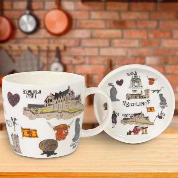 SCOTTISH SKETCH MUG & COASTER