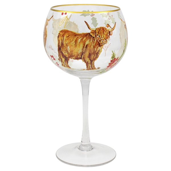 HIGHLAND COW GIN GLASS
