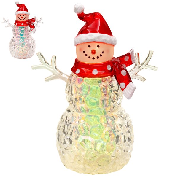 SNOWMAN WITH LED LIGHT