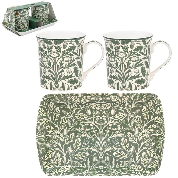 ACORN MUGS ON TRAY SET 2