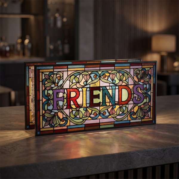STAINED GLASS LED LIGHT FRIEND