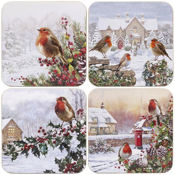 ROBINS COASTERS 4 SET 4 ASST
