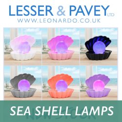 Sea Shell Glitter Lamps & More Arriving In