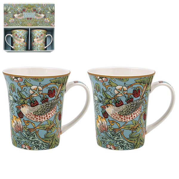 STRAWBERRY THIEF MUGS SET 2