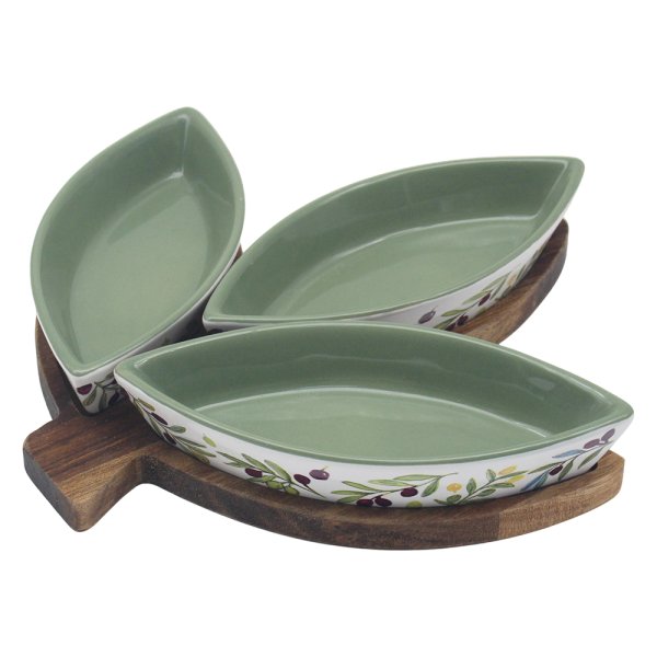 LEAF SNACK DISHES OLIVES