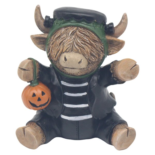 HALLOWEEN COW BLK/WHT TSHIRT