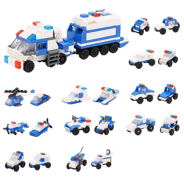 MINI BRICKS POLICE SET OF 10