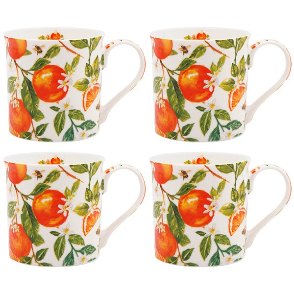 ORANGES & LEMONS MUGS SET OF 4