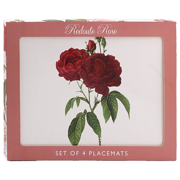 REDOUTE ROSE PLACEMATS SET 4 REDOUTE ROSE PLACEMATS SET 4