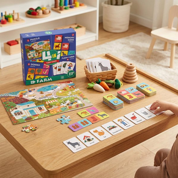 FARMYARD PUZZLES 4 IN 1