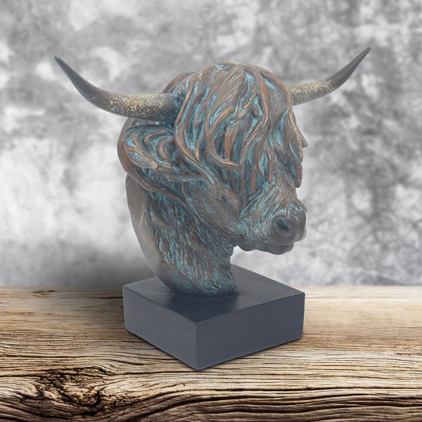 HIGHLAND COW BUST MEDIUM