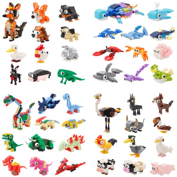 MINI BRICKS SET OF 10 - 4 ASST