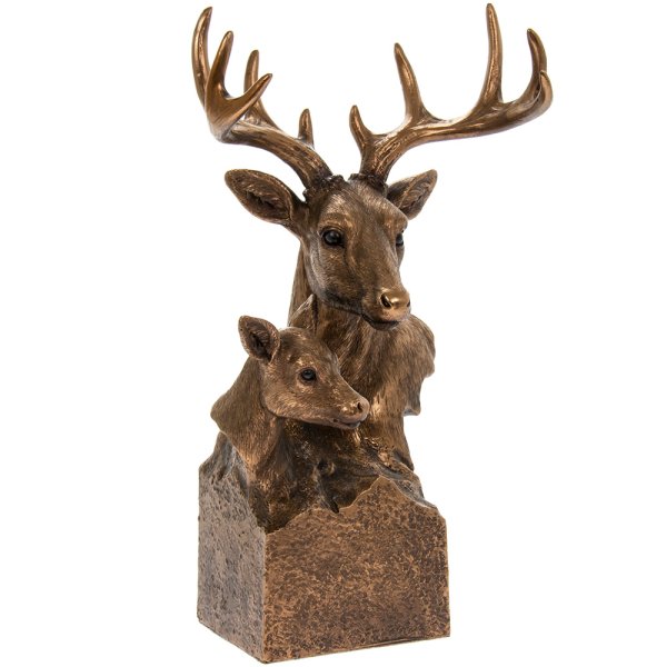 Leonardo Bronzed Reflections STAG /& DEER Resin Ornament New Boxed Gift LP43368