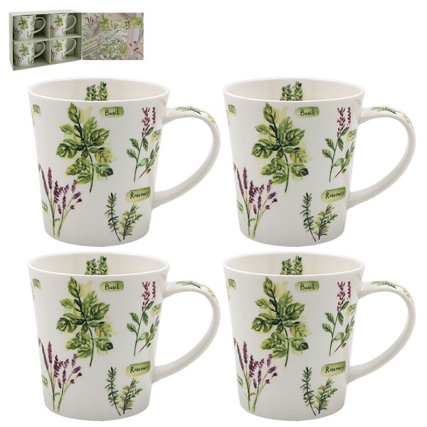 HERB GARDEN MUGS SET 4