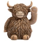 WAVING HAPPY HIGHLAND COW