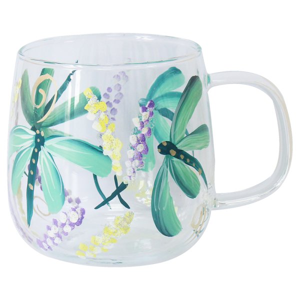 DRAGONFLY GLASS CUP